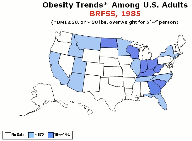 Obesity trends fat gain getting fat